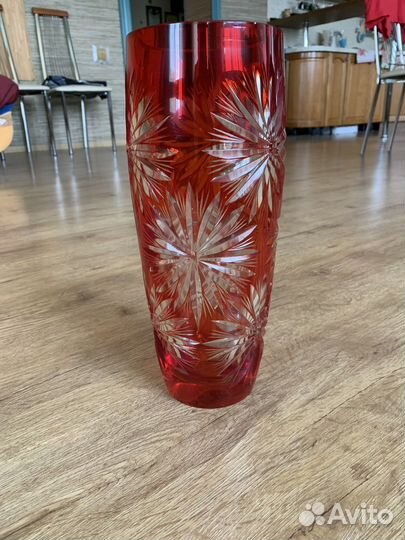 Вазы хрустальные цветные СССР
