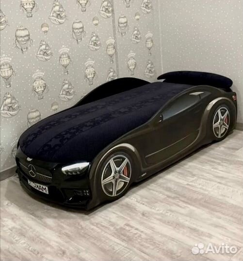 Кровать-машина UNO plus черная