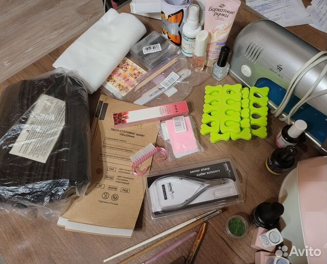 Набор для наращивания ногтей, лампа