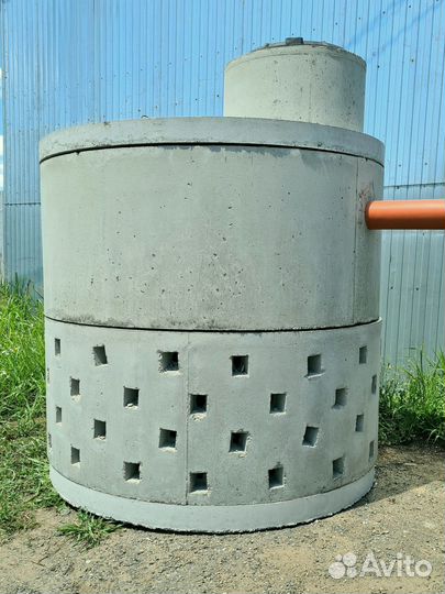 Септик канализация сливная из жби колец