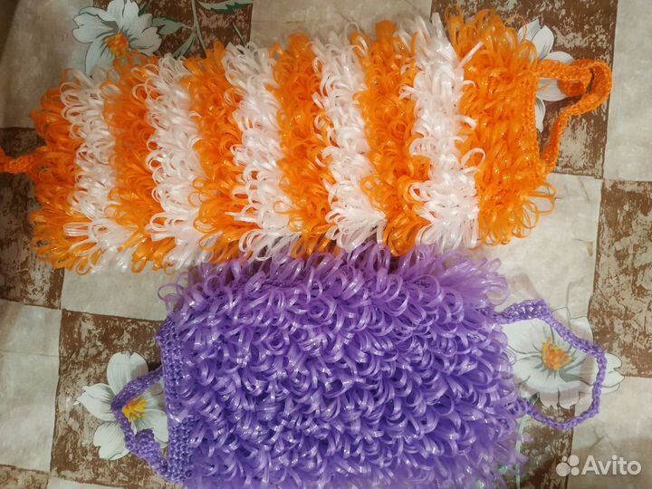 Мочалки ручной вязки