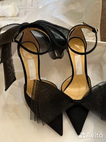 Туфли черные с бантом