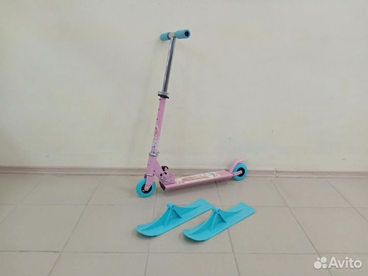 Самокат-снегокат Graffiti 2 в 1. /Новый