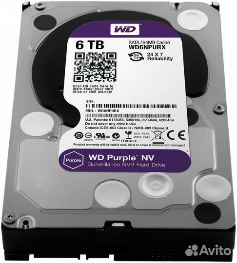 Жесткий Диск Western Digital WD6npurx 6Tb sataiii