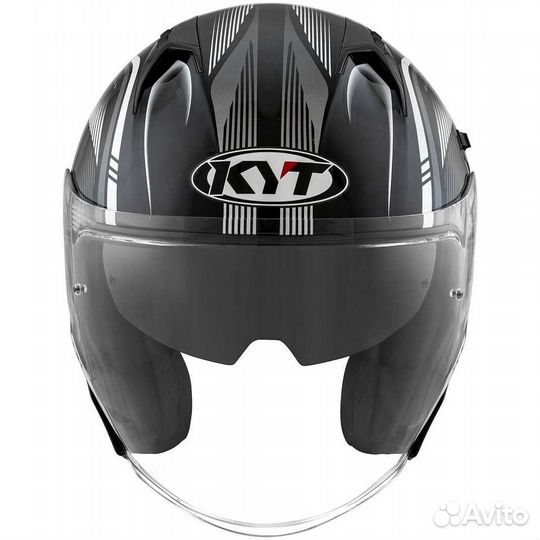 Motorcycle Мотошлем Jet KYT NF-J radar White