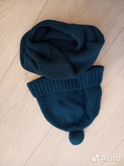 Комплект шапка и снуд весна