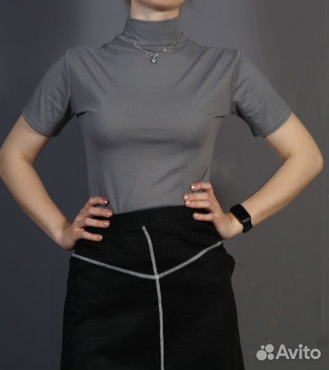 Серая водолазка 44-46