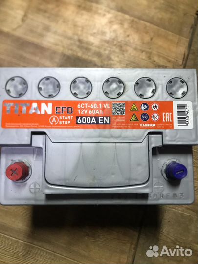 Titan 6CT-60.1 VL 12V 60Ah аккумулятор