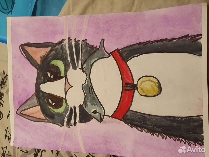 Кот с рыбой