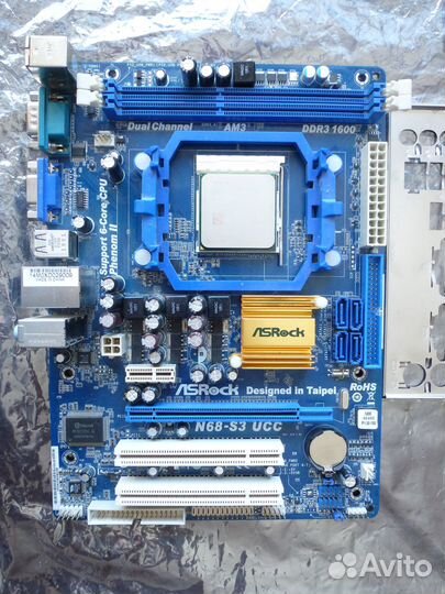 Материнская плата ам3 рабочая с процессором