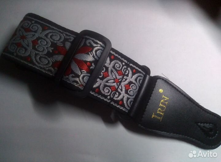 Ремень для гитары (красный, черный)