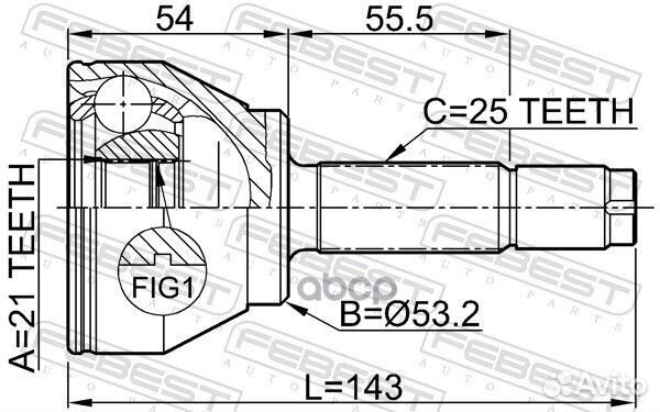Шрус 2110-FUS 2110-FUS Febest