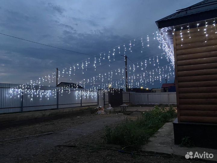 Украшение уличными гирляндами