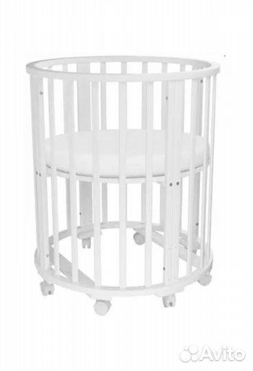 Кровать круглая детская 9в1 с 0-4 лет + матрас