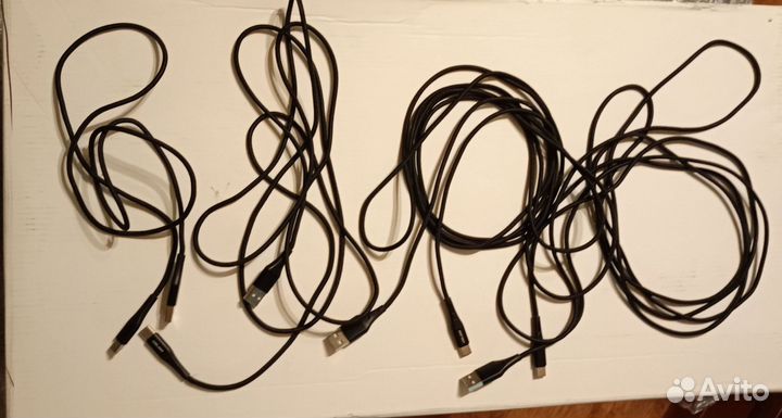 Кабель USB - Type-C Uslion, 1 м и 3 метра. Б/у