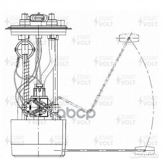 Бензонасос в сборе газ с дв. chrysler 2.4I/умз