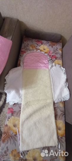 Конверт на выписку для девочки, теплый