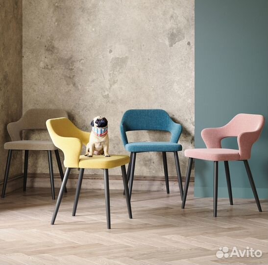 Cтул Boston, микровелюр, металлические ножки