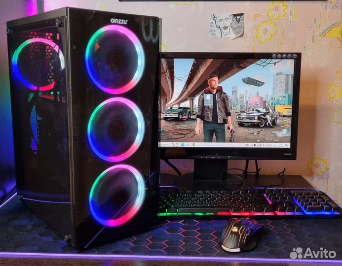 Игровой пк i3-10100f/RTX 2060/16озу/500ssd