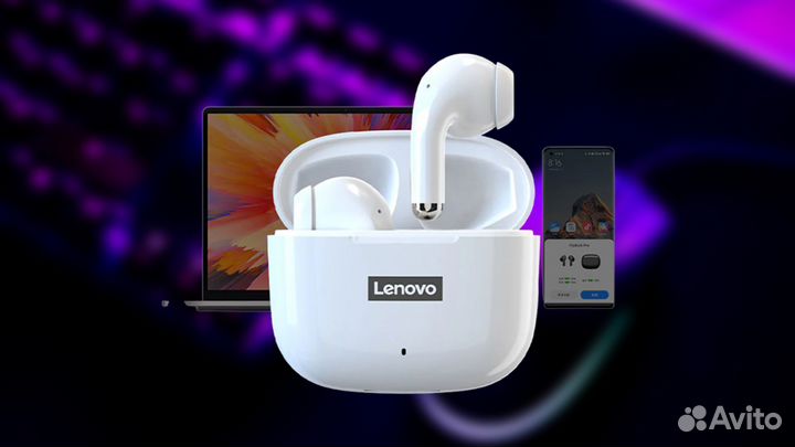 Новые беспроводные наушники Lenovo запечатанные