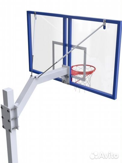 Стойка регулируемая с профессиональным щитом из оргстекла 15 мм и усиленным кольцом Pioner A13411