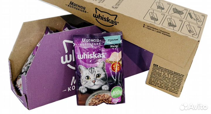 Влажный корм для кошек Whiskas мясная коллекция