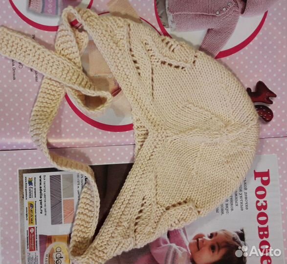 Детская шапочка-чепчик для новорожденного