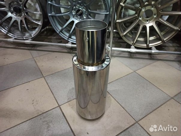 Прямоточный глушитель, банка Mugen 57мм