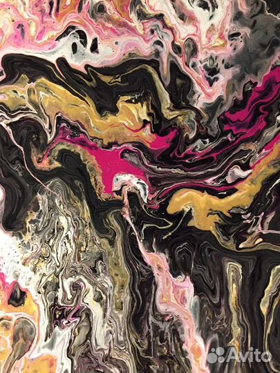 Интерьерная картина флюид арт