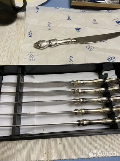 Столовый набор из мельхиора посеребренный