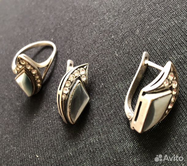 Комплект серьги + перстень
