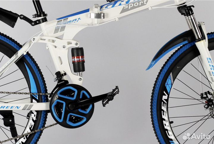 Велосипед складной 26R Green бело-синий