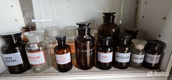 Винтажная аптечная посуда.Штангласы. Декор.Декупаж