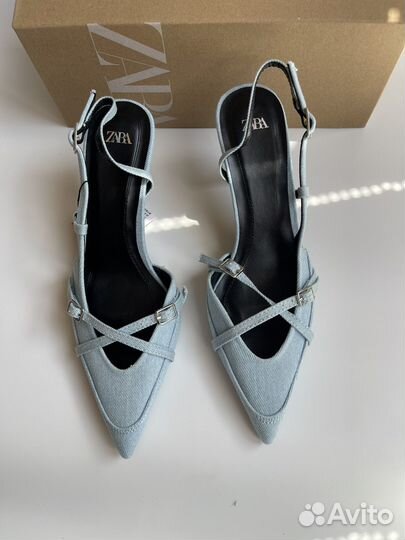 Джинсовые туфли zara