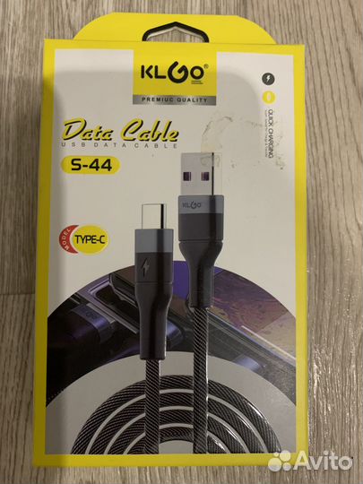 Новые USB-кабель type-C (1м.,нейлон 2.4A) черный