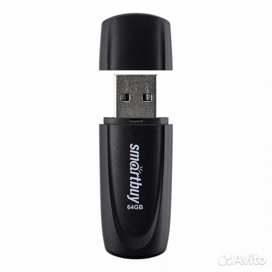 Флешка USB 64GB 2.0 SmartBuy Scout Black