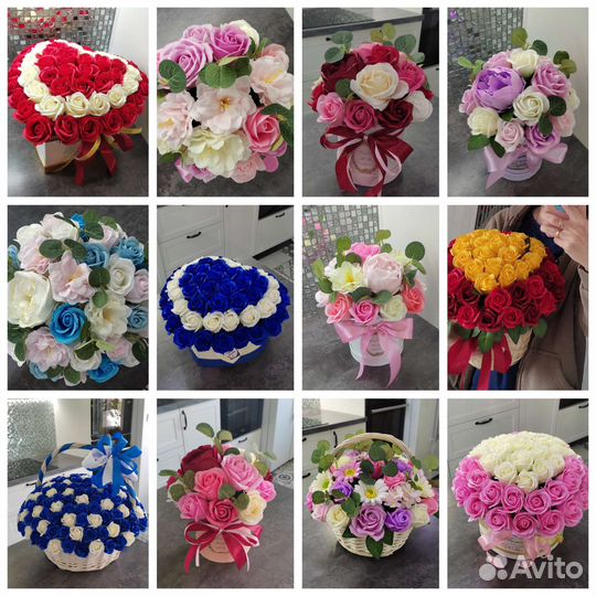 Мыльные розы. Цветы, мыльные букеты