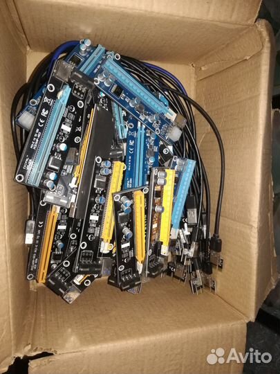 Райзер pci-e для видеокарт. Mokex, 6pin
