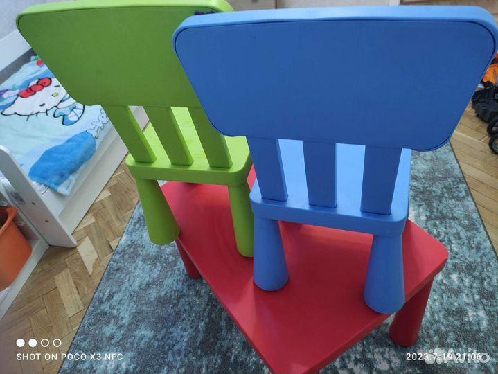 Детский стол и стул IKEA маммут