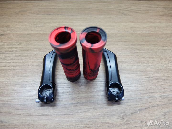 Грипсы (ручки) велосипедные New Rubber с рогами