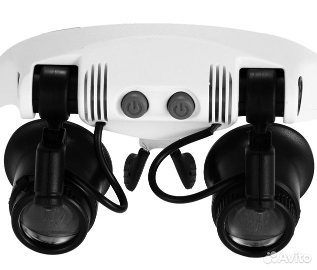 Лупа налобная 10x/15x/20x/25x (очки) с подсветкой