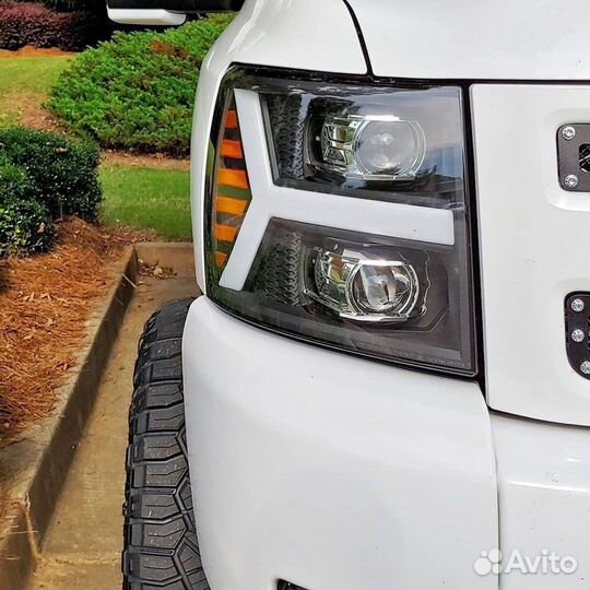 Фары Chevrolet Silverado 07-13 линзованные AlphaRe