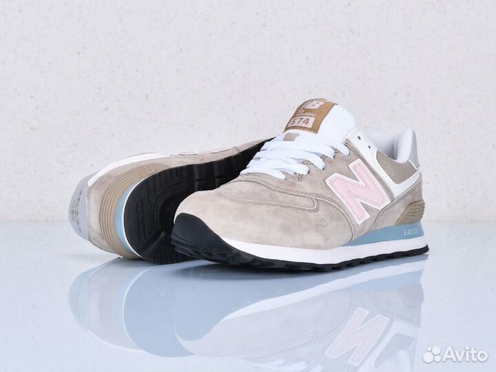 Кроссовки New Balance 574 натуральная замша