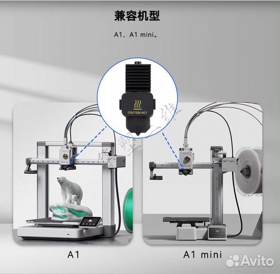 Хотэнд Bambu Lab TZ A1\A1mini 0.4 мм (Сборный)