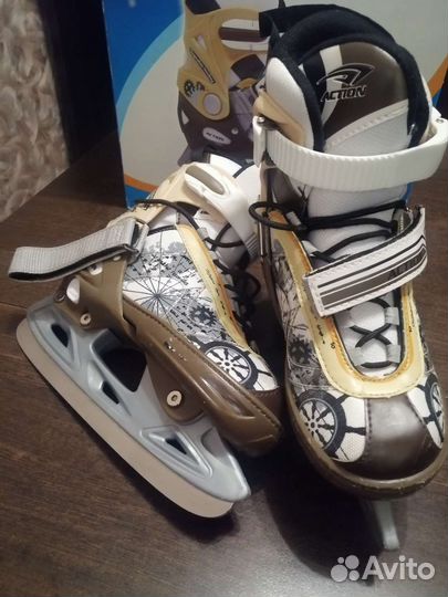 Коньки детские раздвижные 37-40