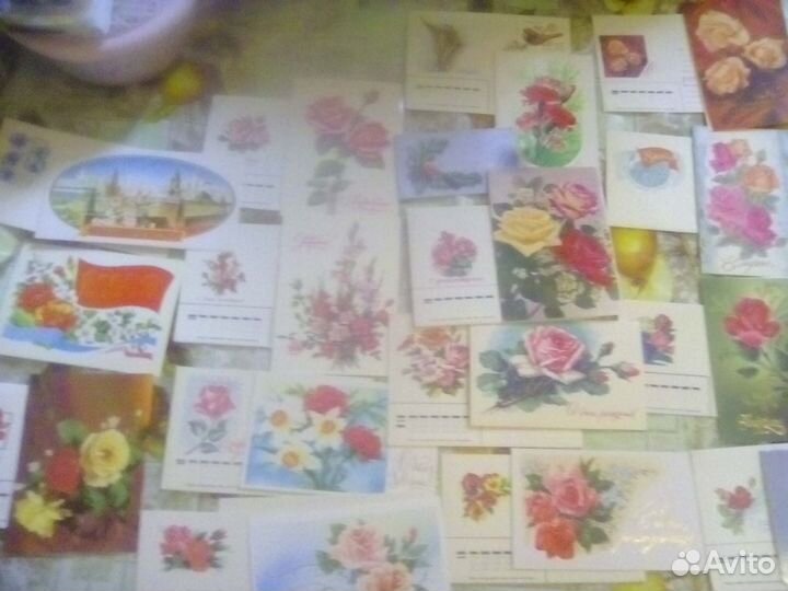 Открытки СССР чистые, новогодние, с 8 Марта