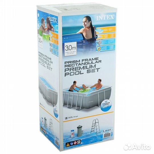 Бассейн каркасный Intex Prism Frame Rectangular 30