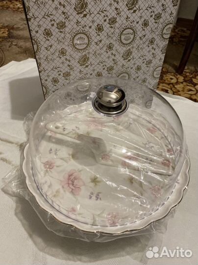 Тортница новая фарфор 29 см