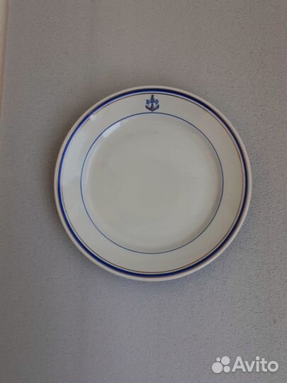 Тарелка фарфоровая вмф Дулево СССР