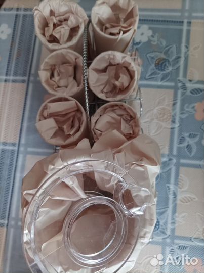 Питьевой набор(кувшин+6 стаканов) на подставке